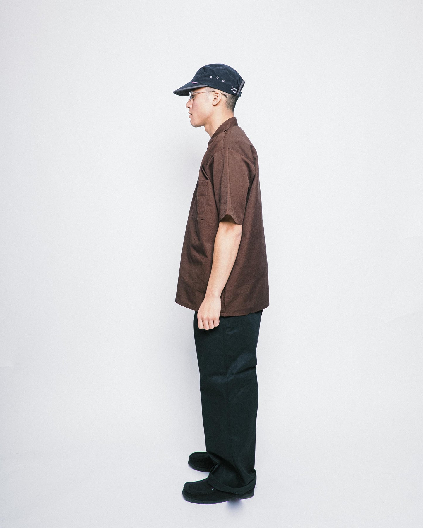 Ben Davis - Short Sleeve Half Zip Solid (Brown)