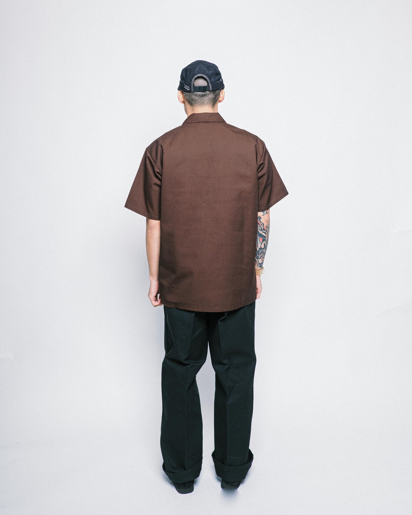 Ben Davis - Short Sleeve Half Zip Solid (Brown)