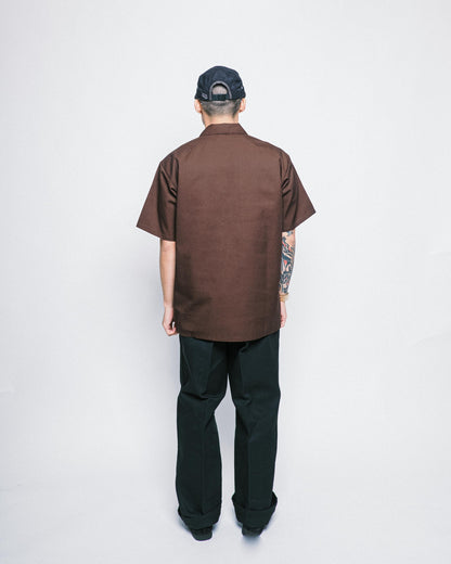 Ben Davis - Short Sleeve Half Zip Solid (Brown)