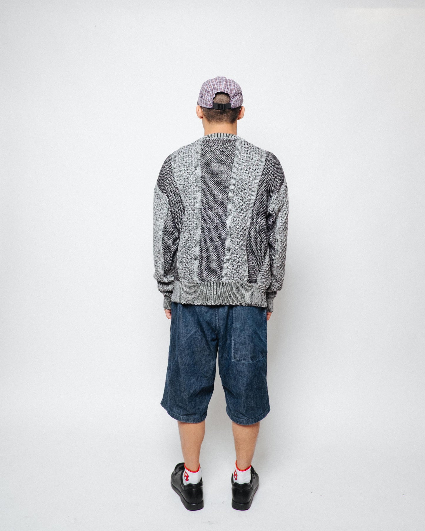 DeMarcoLab - Mix Cable Knit Zip Sweat - Black