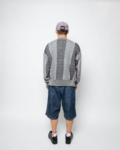 DeMarcoLab - Mix Cable Knit Zip Sweat - Black