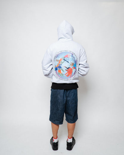 coogidowntothesex - World Wide Cutty Virus Zip Hoodie - Ash Grey