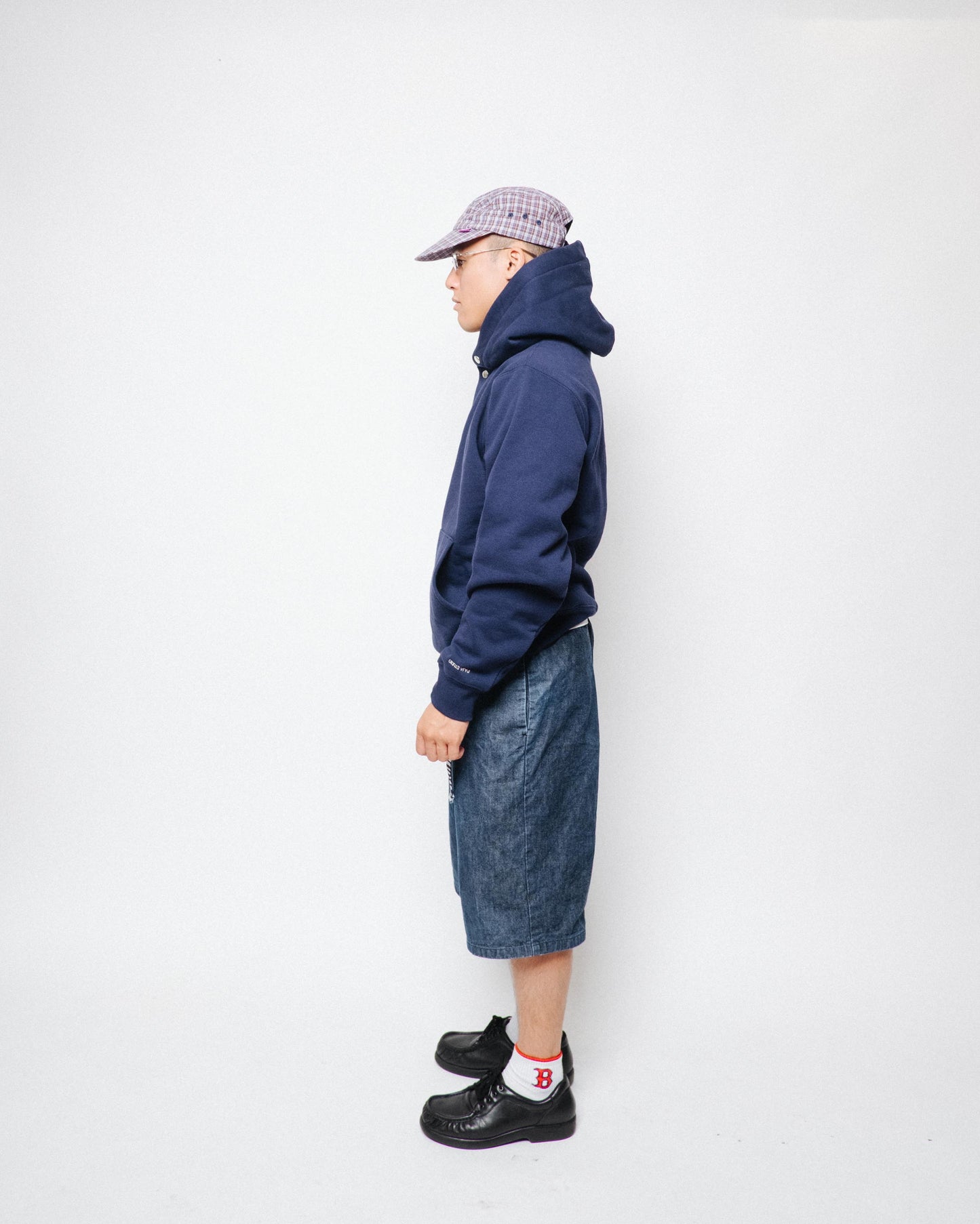 Paja Studio x Basement Gear Snap Hoodie - Navy