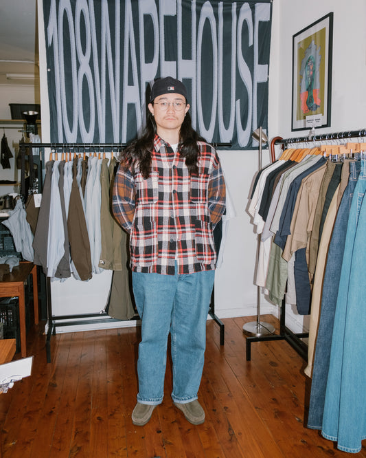 South2 West8 Contrasted Waffled Knit Shirt