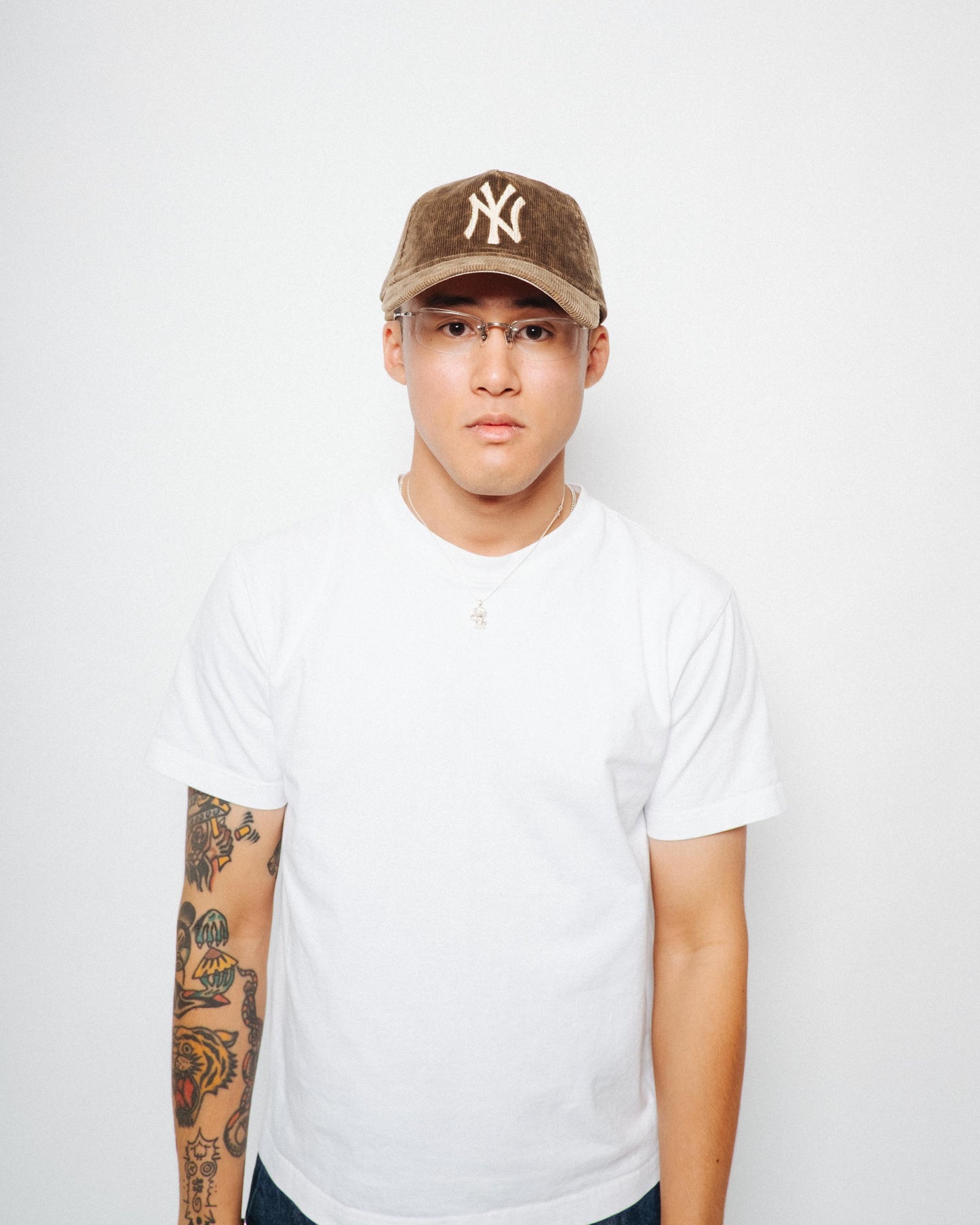 New Era - 9TWENTY A-Frame NY Yankees Washed Cord Cap - New Olive/Grey