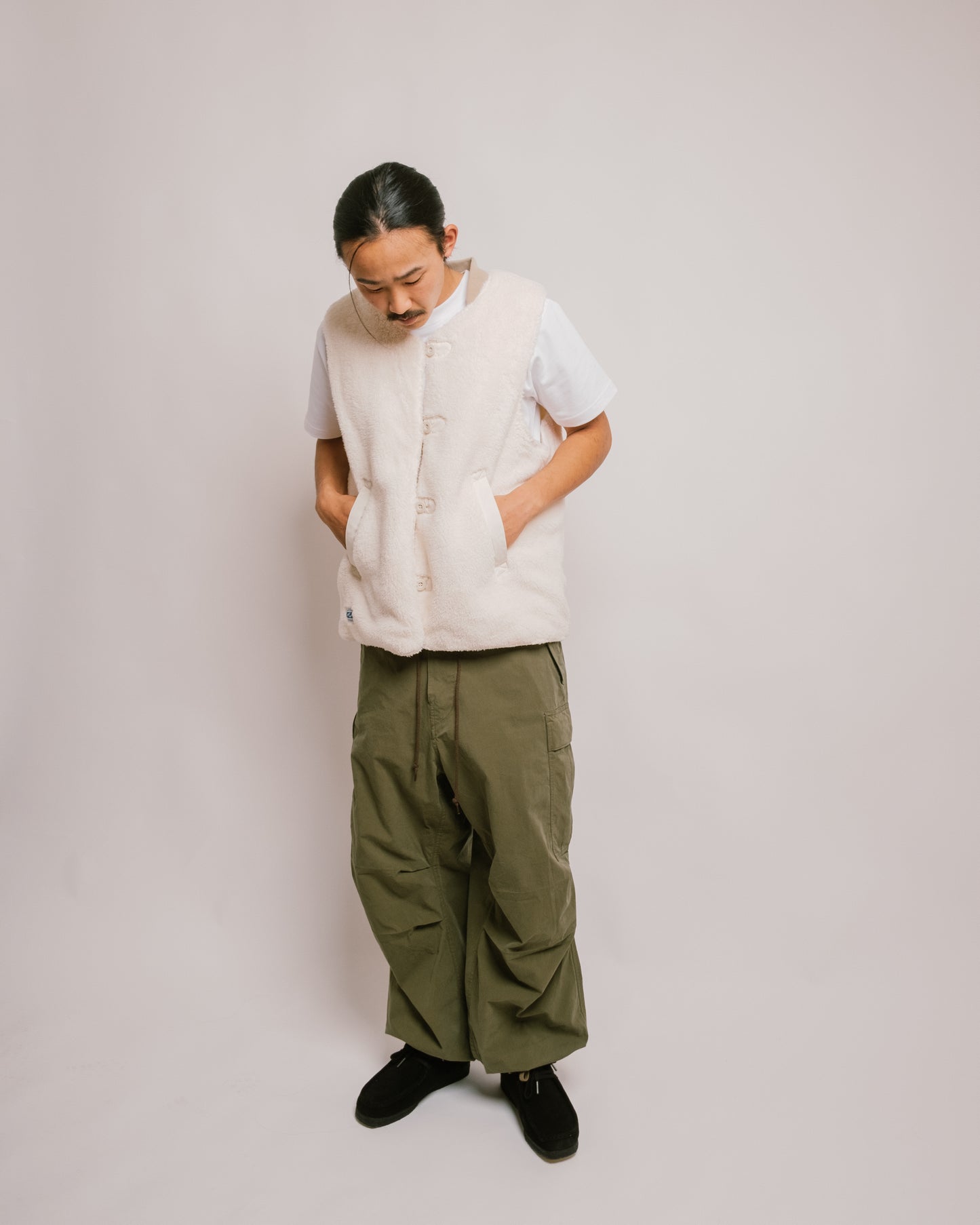 Army Twill - PE Weather Reversible vest - Ivory