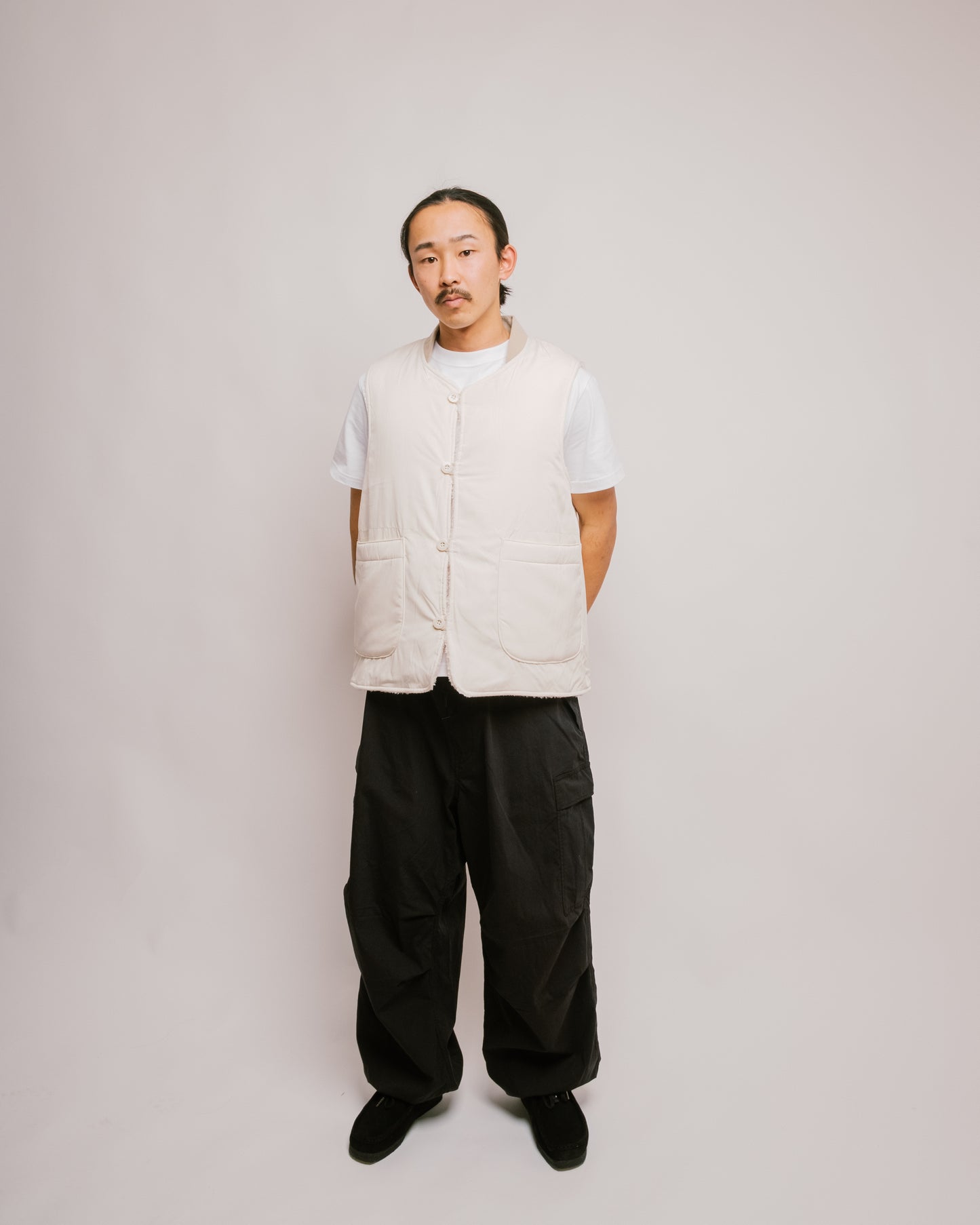 Army Twill - PE Weather Reversible vest - Ivory