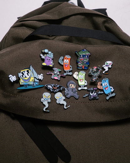 OHSHIT! / MADE IN THE USA - LIMITED PLUSH GHOST PINZ Pin - Multi