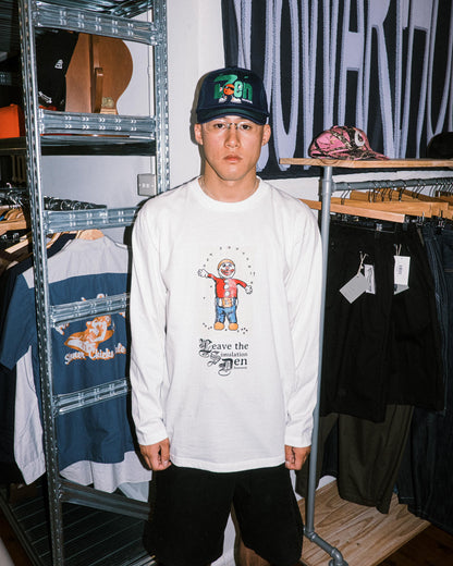 Den Souvenir - Simulation Exit L/S T-Shirt - White