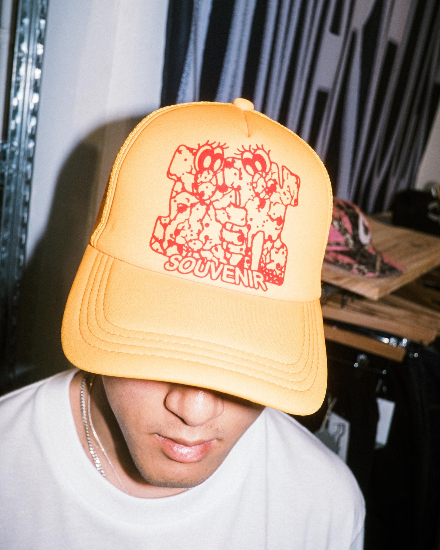 Den Souvenir - Aki Yamamoto Trucker Cap - Orange