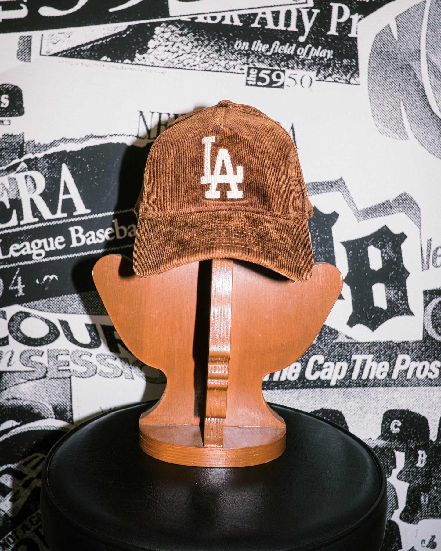 New Era - 9TWENTY A-Frame LA Dodgers Washed Cord Cap - Walnut/Grey