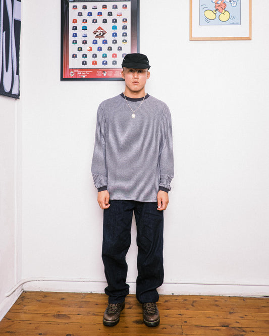 Foolish - Striped L/S Marina Shirt - Purple Mix