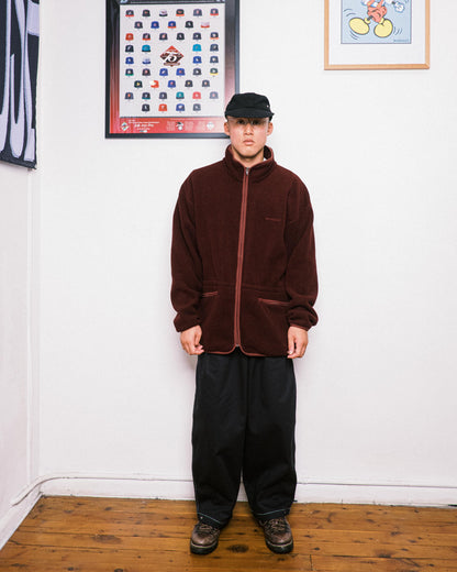 Montbell Ribbed Fleece Jacket - Burgundy - 00s