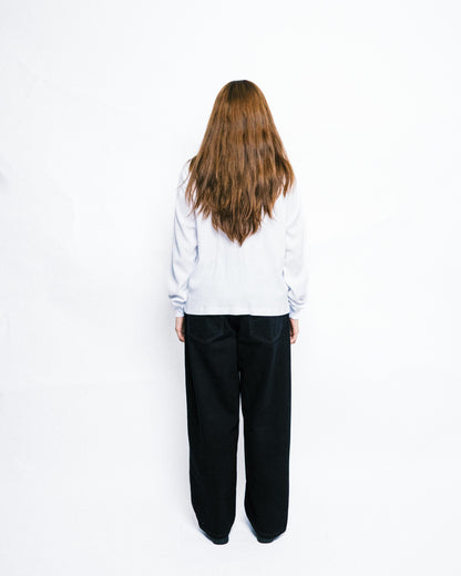 108WAREHOUSE - Waffle Knit Long Sleeve - White