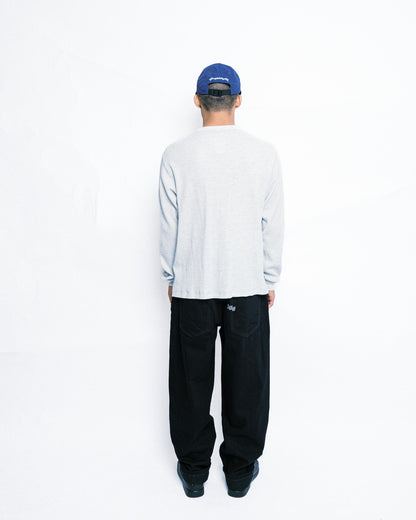 108WAREHOUSE - Baggy Selvedge Denim - Over Dyed Black
