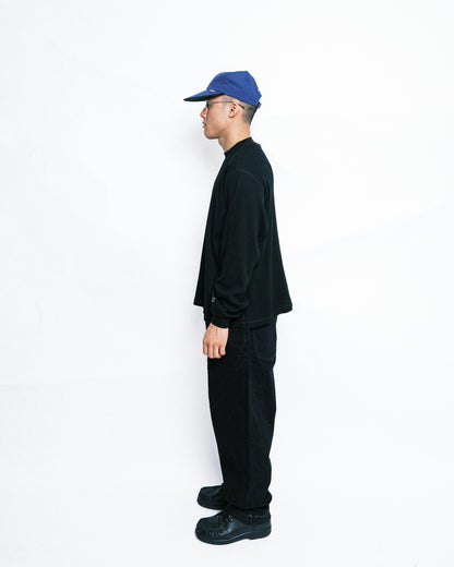 108WAREHOUSE - Waffle Knit Long Sleeve - Black