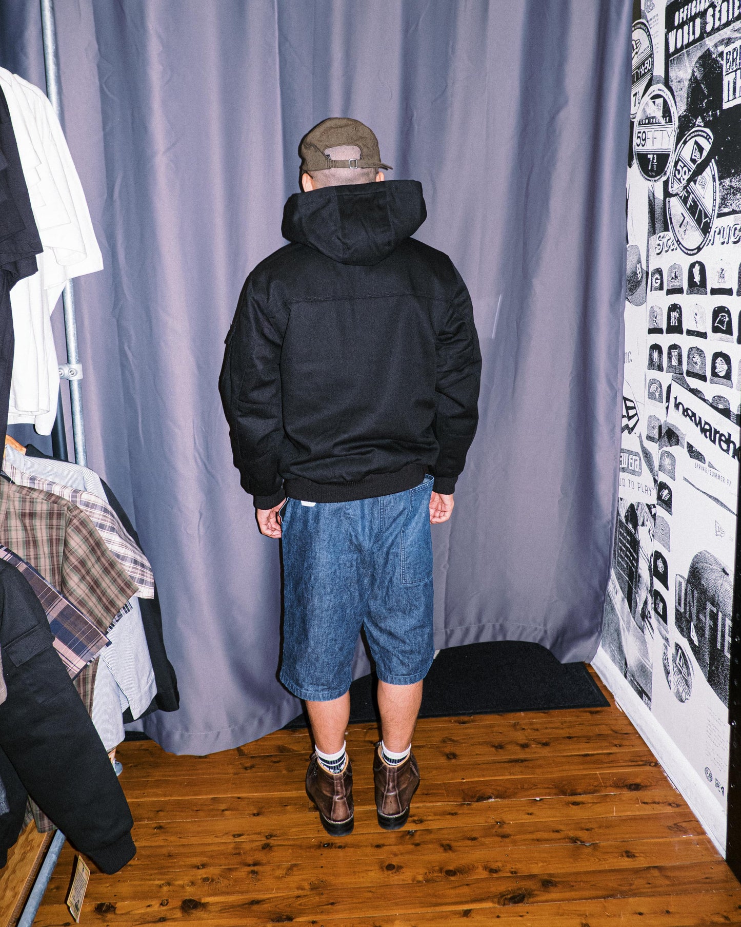 Ben Davis - Hooded Jacket Polar Fleece Lining (Black)