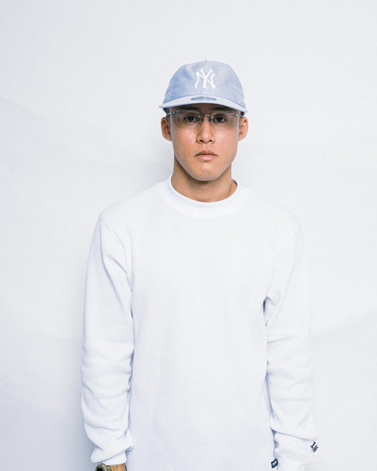 New Era - 9TWENTY Long Visor Yankees - Light Blue Oxford