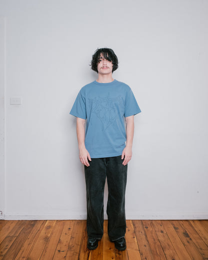 Pseushi - Curse Tee - Dolphin Blue