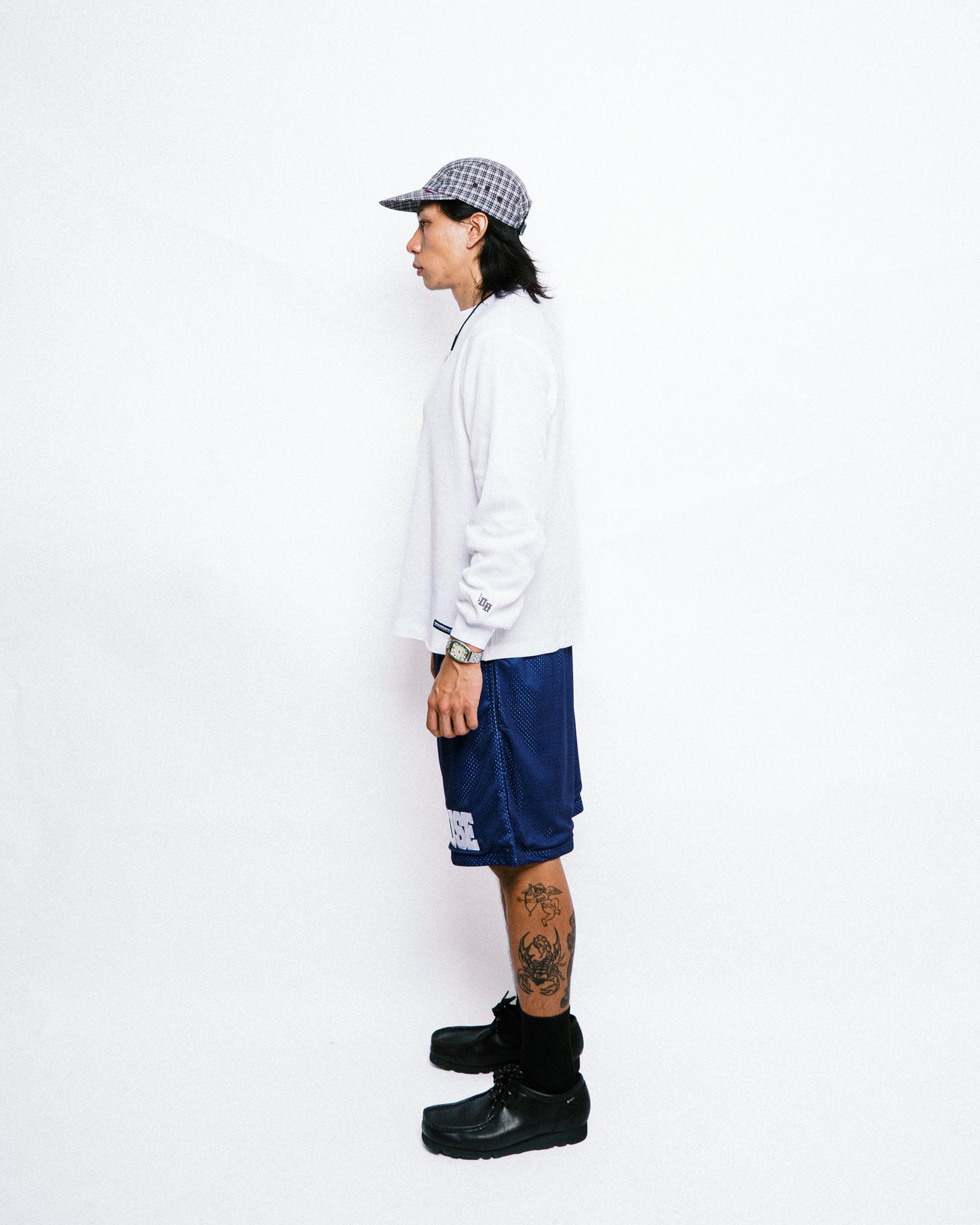 108WAREHOUSE - EHOUSE Mesh Shorts - Navy / Grey