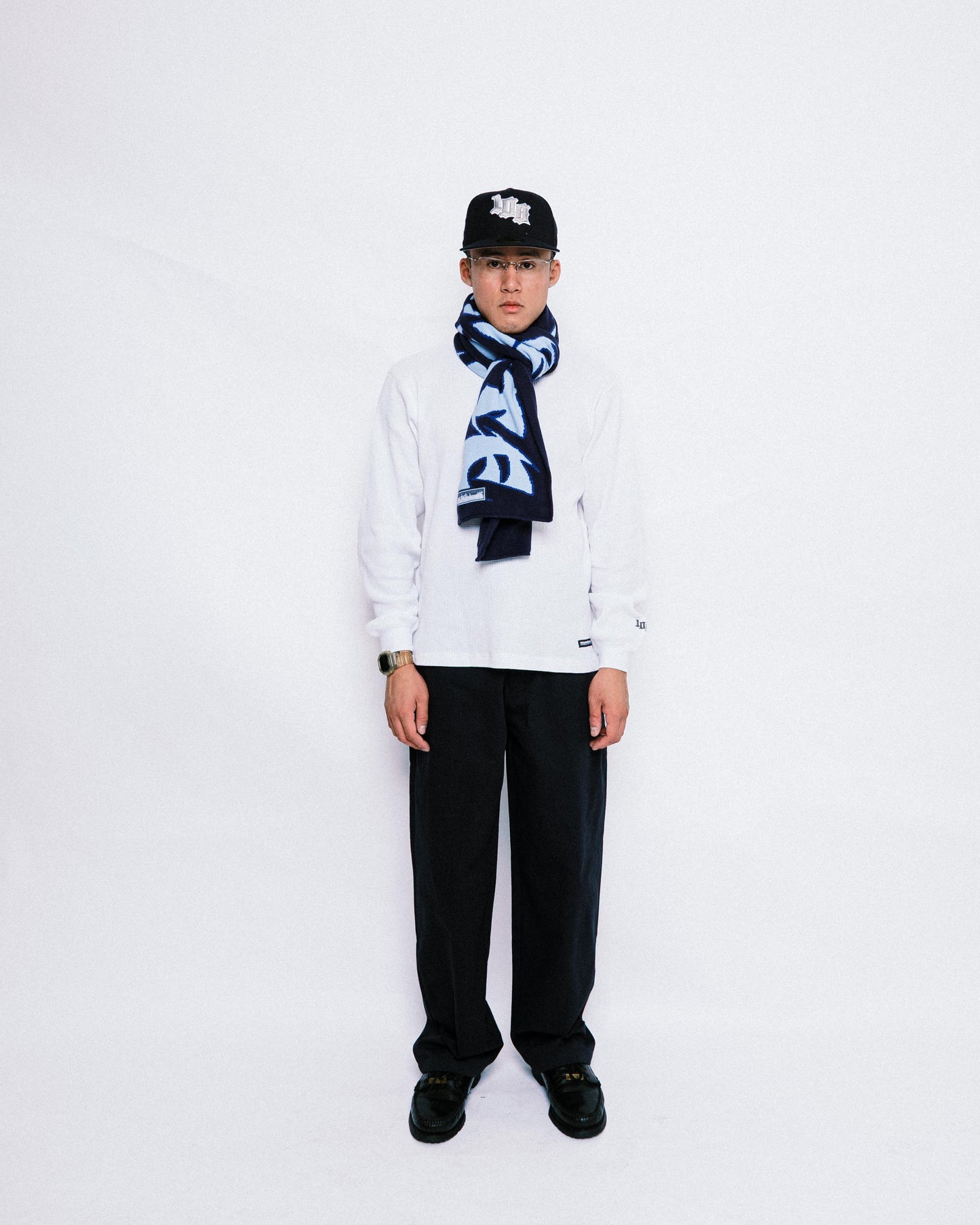 108WAREHOUSE - Scarf “CG Logo” - Navy/Sky