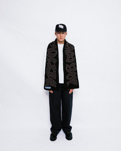 108WAREHOUSE - Scarf “CG Logo” - Black/Grey