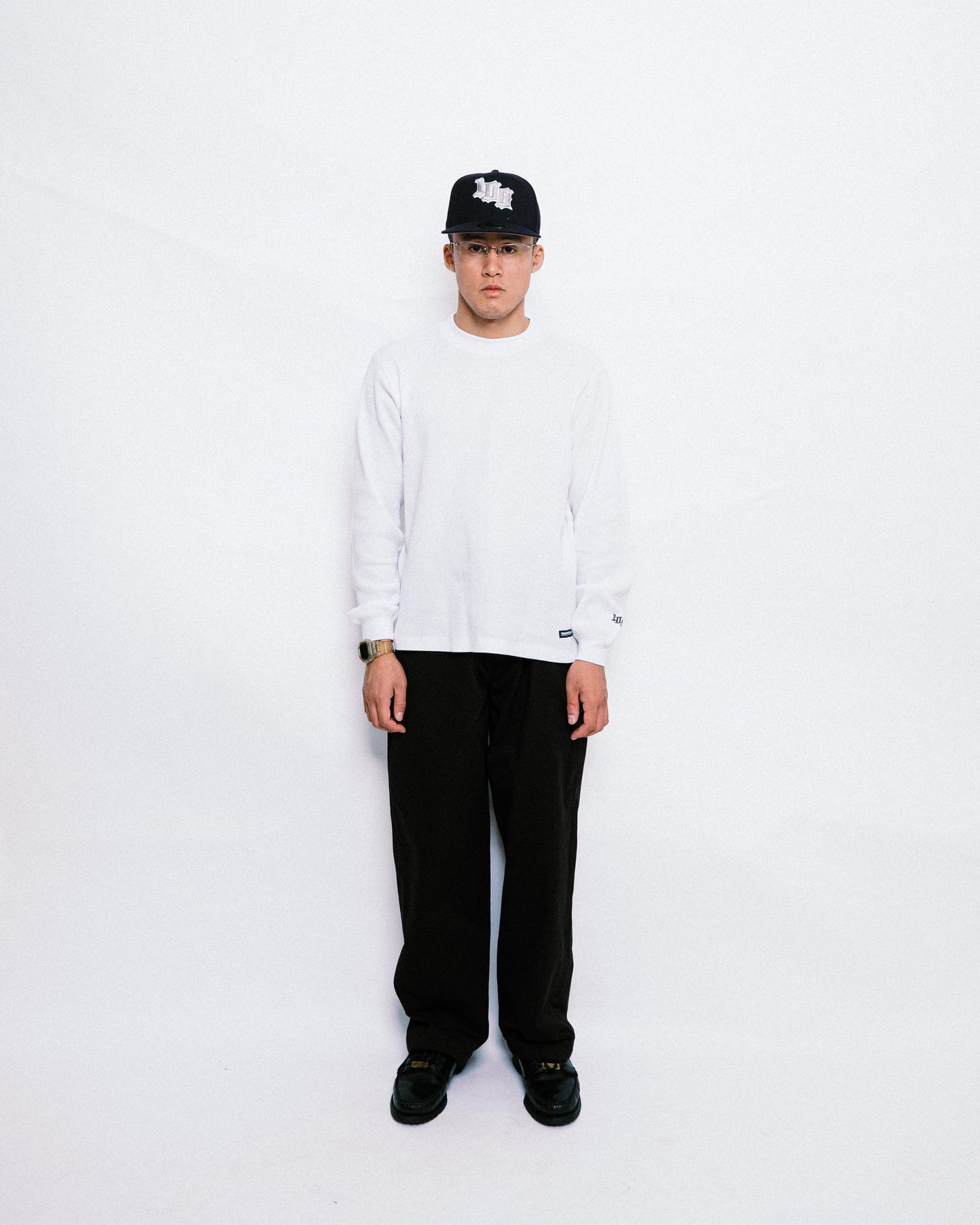 108WAREHOUSE - Relaxed Twill Trouser - Black
