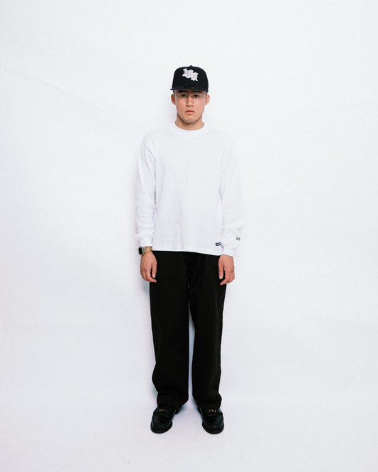 108WAREHOUSE - Relaxed Twill Trouser - Black