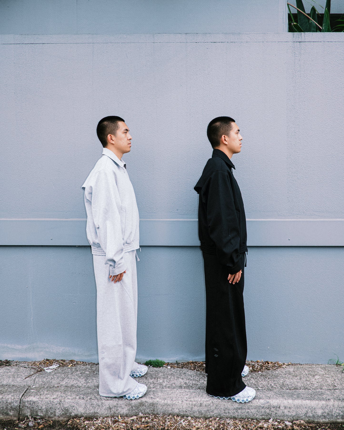 Melsign - Mellow Lapel Bomber Jacket - Gray