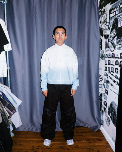 Melsign - Gradient Effect Shirt White Sky  - White/Blue