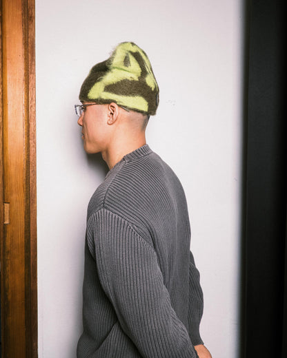 Gramicci - Mohair Burly Runningman Beanie - Chartreuse