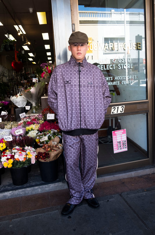 Demarcolab x Mizuno - Training Jacket - Brown Pattern