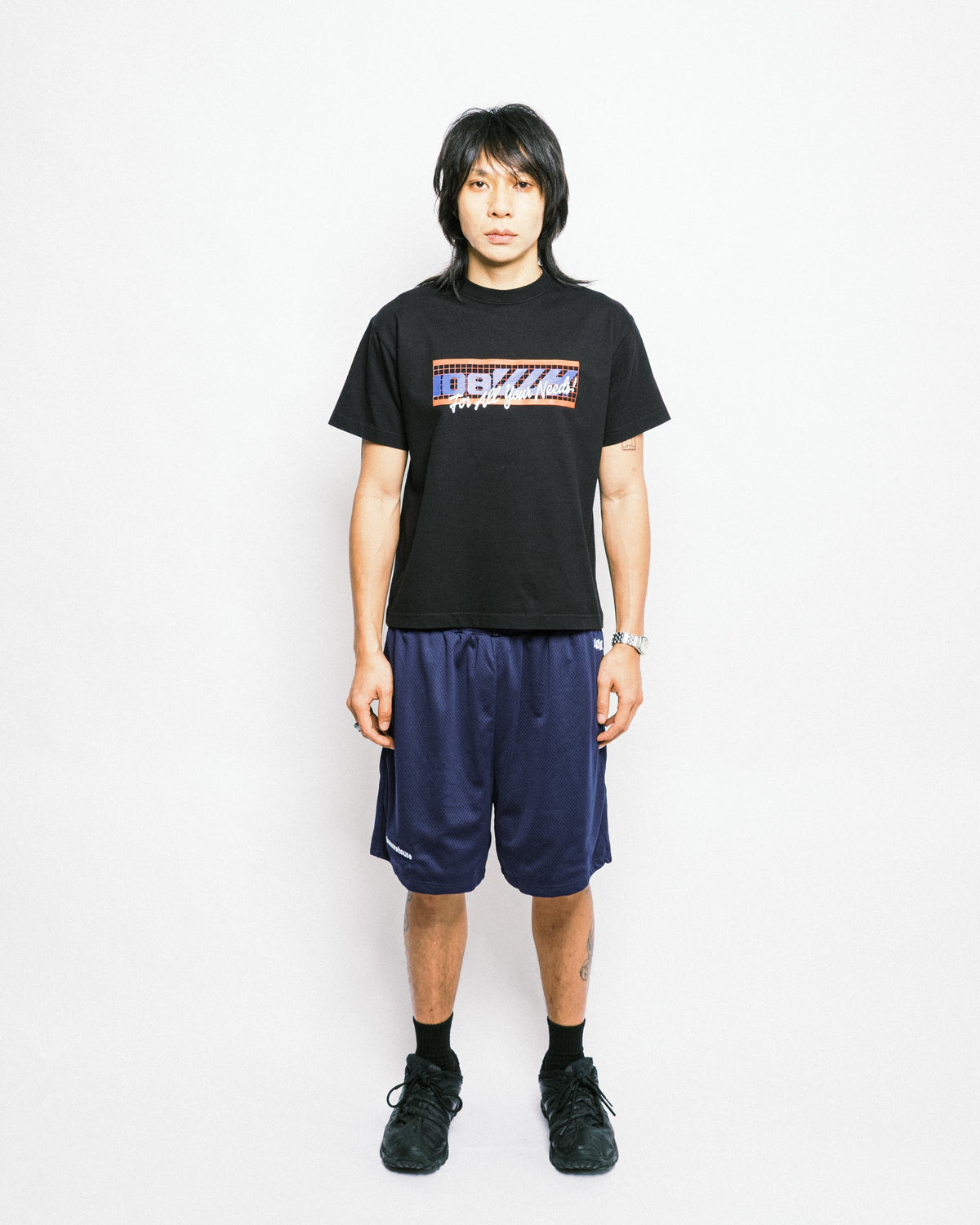 108WAREHOUSE - Sonic Logo Mesh Shorts - Navy