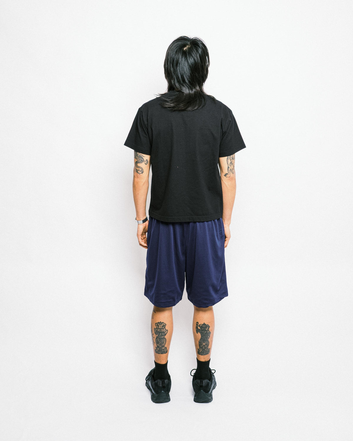 108WAREHOUSE Net T-Shirt - Black