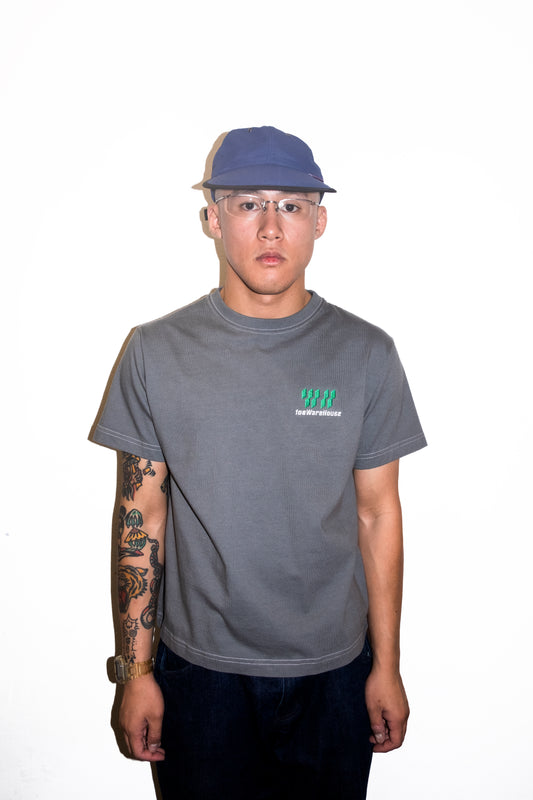 108WAREHOUSE - Contrast Stitch T-Shirt - Ash Grey