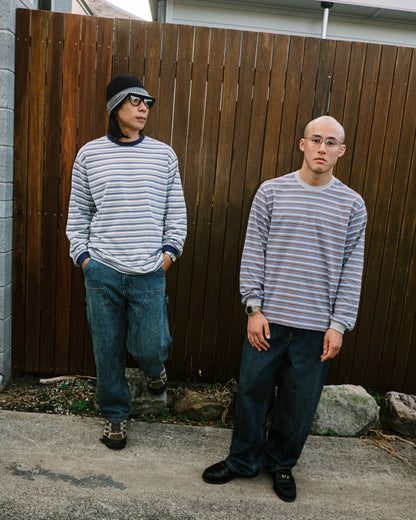 Thisisneverthat - Striped L/S Tee - Brown