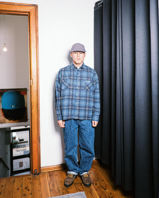 Needles Sportswear Blue Flannel Shirt