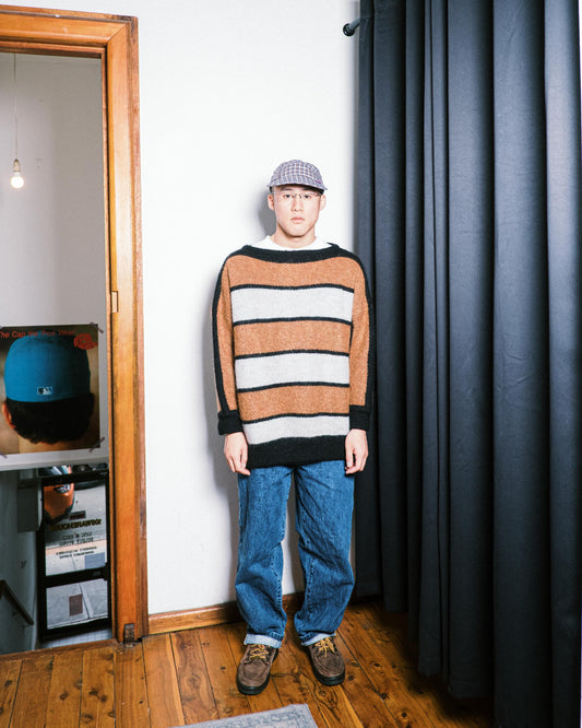 Needles Orange/White Knit