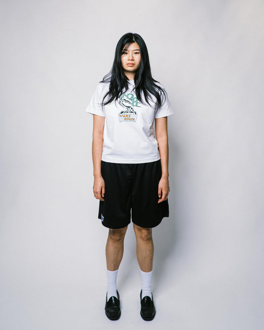 108WAREHOUSE - Stripe Logo Mesh Shorts - Blue