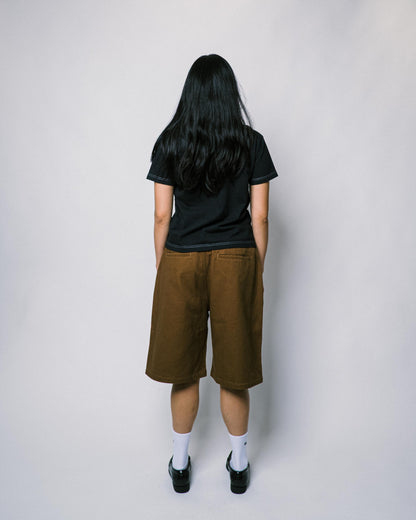 108WAREHOUSE - Contrast Stitch Teknology T-Shirt - Charcoal