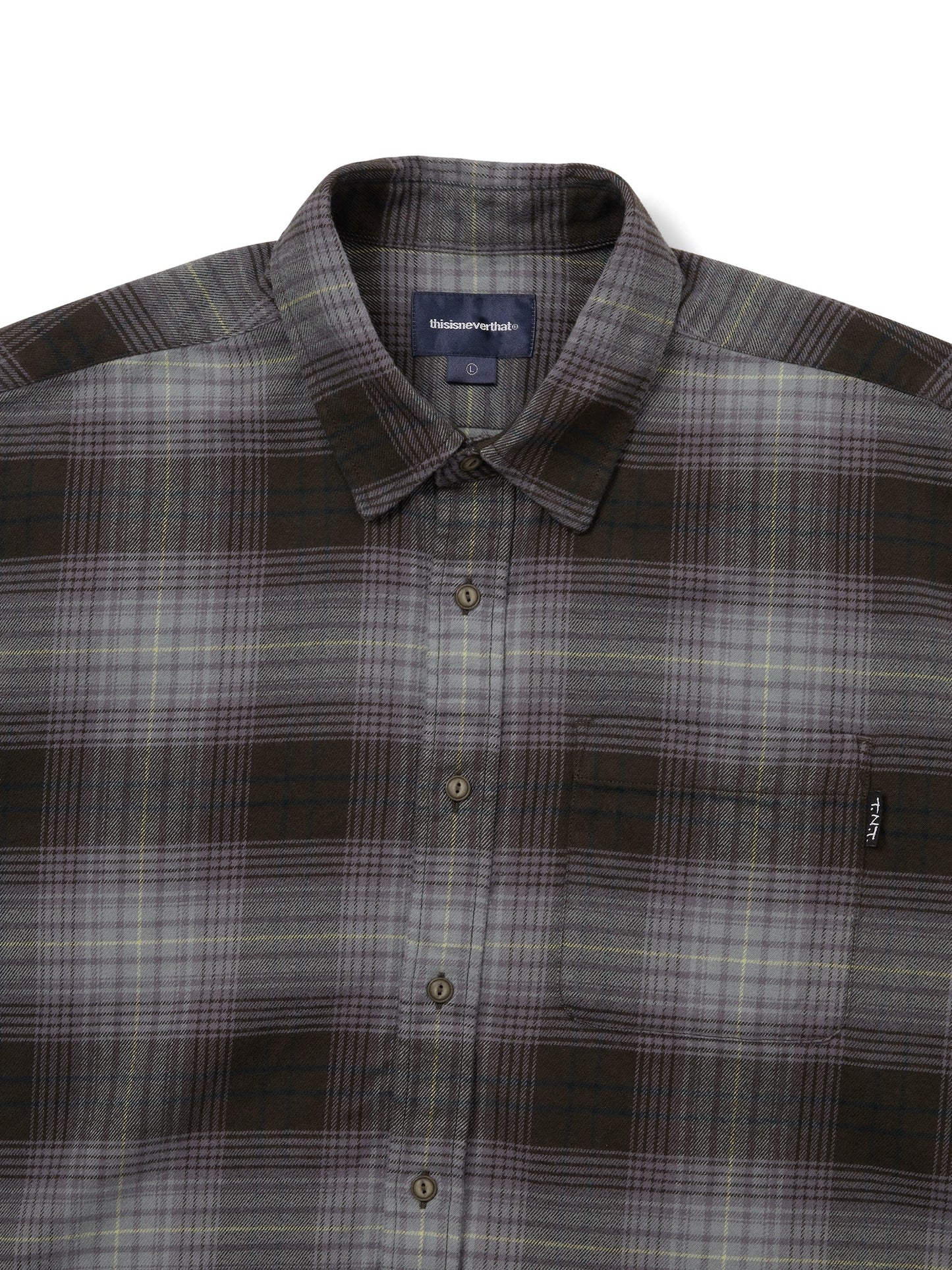 Thisisneverthat - Flannel Check Shirt - Off Black