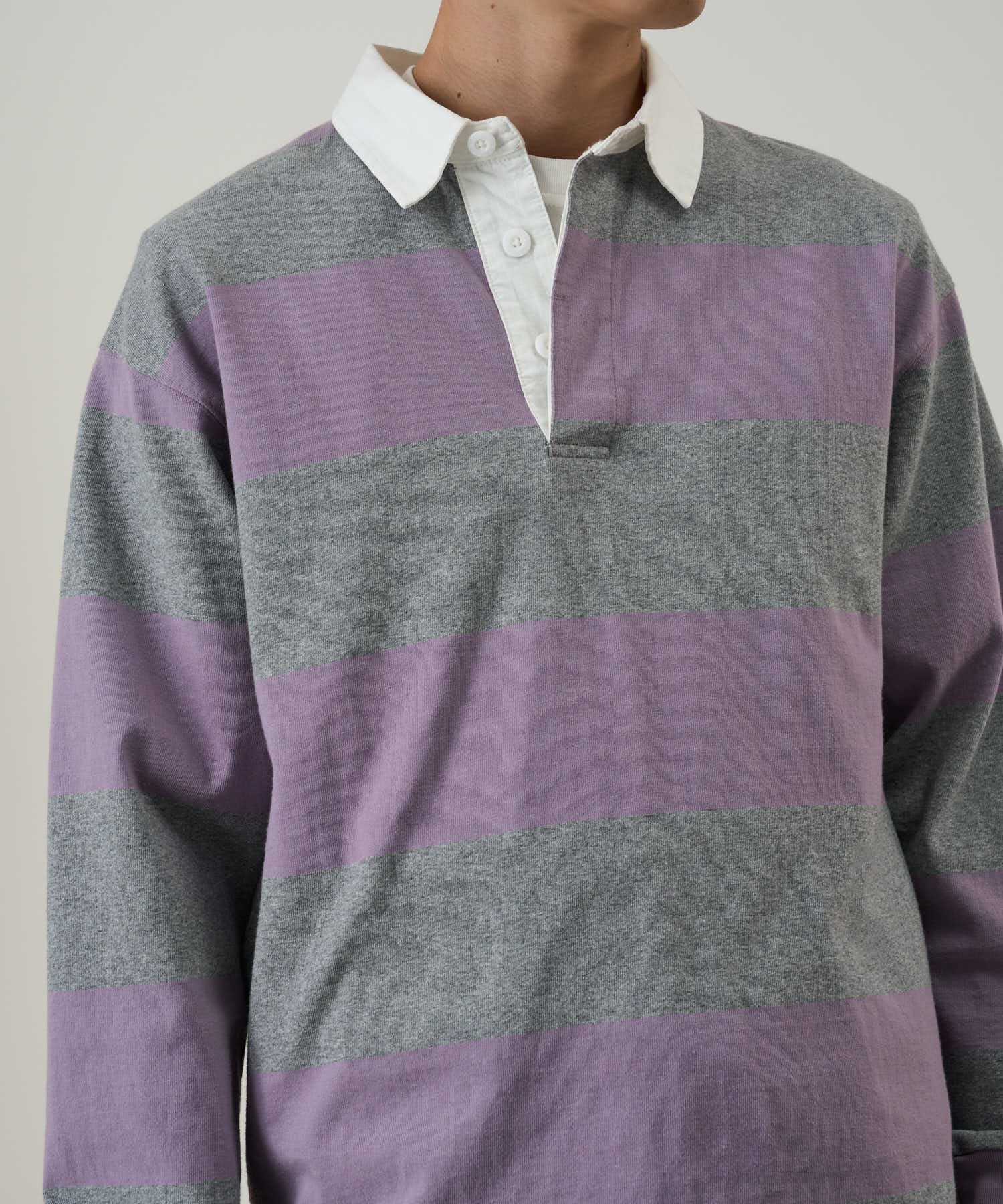 Gramicci - Langdon Rugby Shirt - Heather/Purple – 108WAREHOUSE