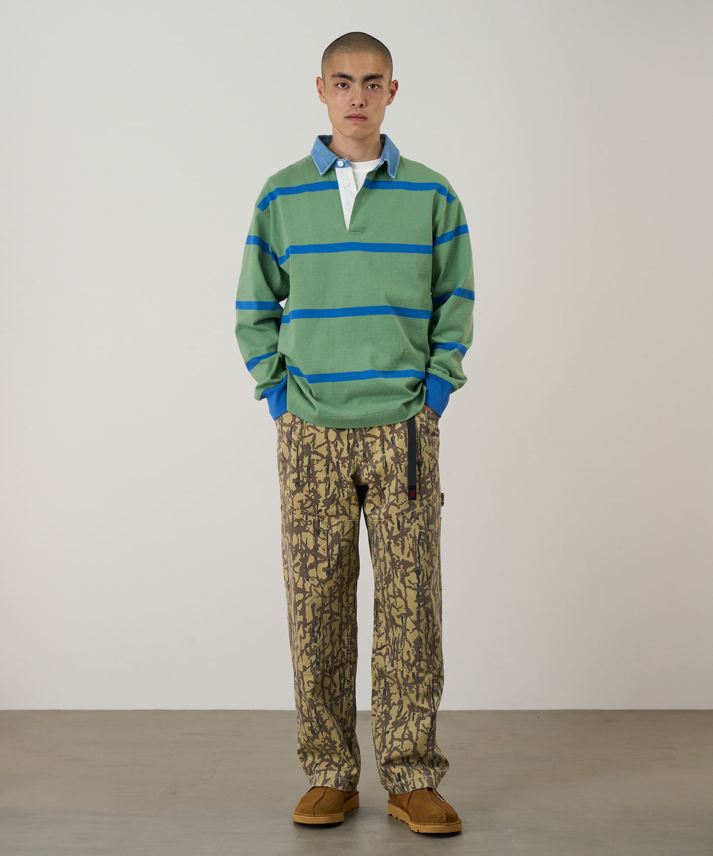Gramicci - Langdon Rugby Shirt - Olive/Blue