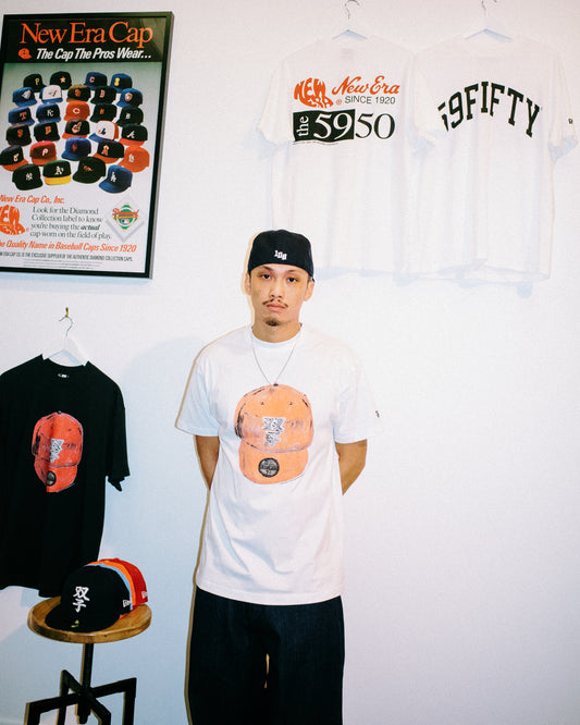 108Warehouse x New Era TEE - Pandasex - Orange / White