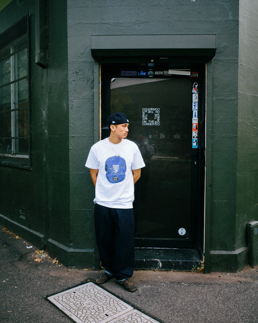 108Warehouse x New Era TEE - Pandasex - Navy / White