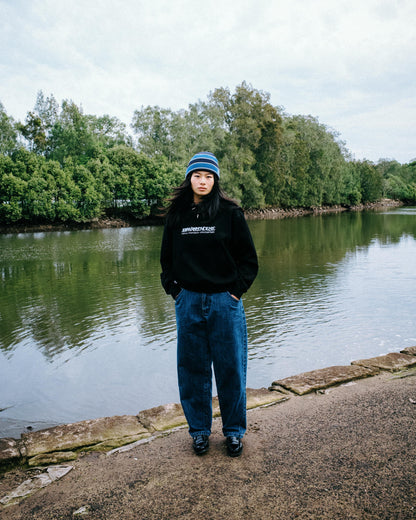 108WAREHOUSE - Classic Logo Hoodie - Black
