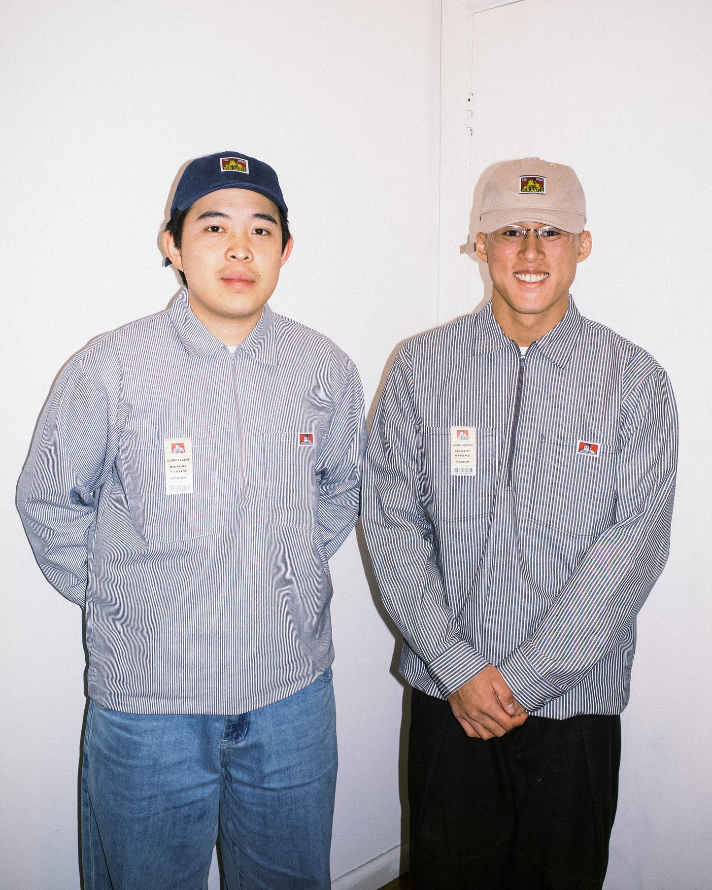 Ben Davis - LS Half Zip Stripe (Black)