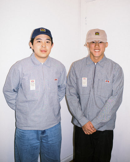 Ben Davis - LS Half Zip Stripe (Black)