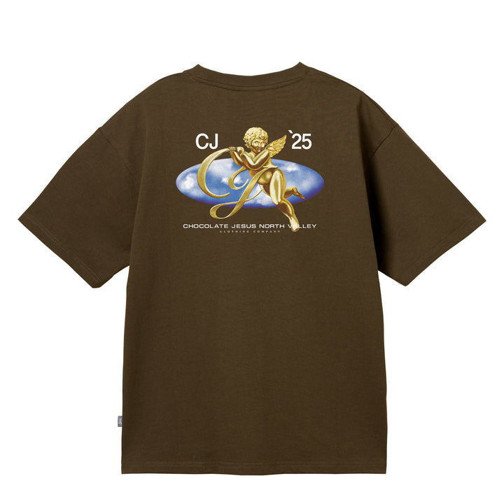 Chocolate Jesus - Golden Angel Tee - Brown