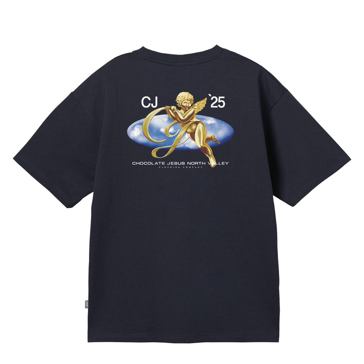 Chocolate Jesus - Golden Angel Tee - Navy